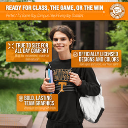 Tennessee Volunteers NCAA Adult Unisex Overtime Classics Crewneck Fleece Sweatshirt - Black