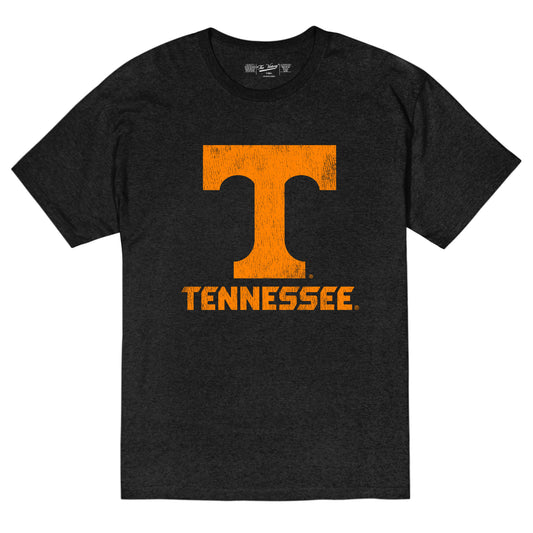 Tennessee Volunteers Adult MVP Heathered Cotton Blend T-Shirt - Black Heather