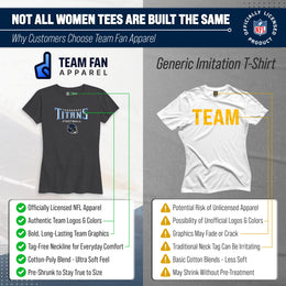 Tennessee Titans Women's NFL Football Helmet Short Sleeve Tagless T-Shirt - Charcoal