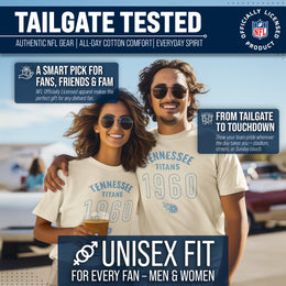 Tennessee Titans NFL Adult Big Date Tag-Less T-Shirt - Natural