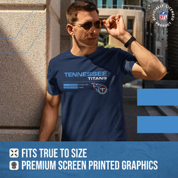 Tennessee Titans Adult NFL Speed Stat Sheet T-Shirt - Navy