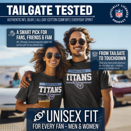 Tennessee Titans NFL Adult Team Block Tagless T-Shirt - Charcoal