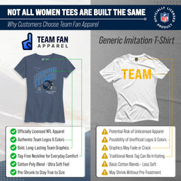 Tennessee Titans NFL Womens Distressed Helmet Tag-Less Soft T-Shirt - Blue Heather
