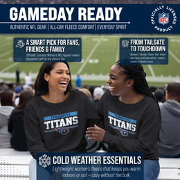 Tennessee Titans NFL Womens Charcoal Crew Neck Football Apparel - Charcoal