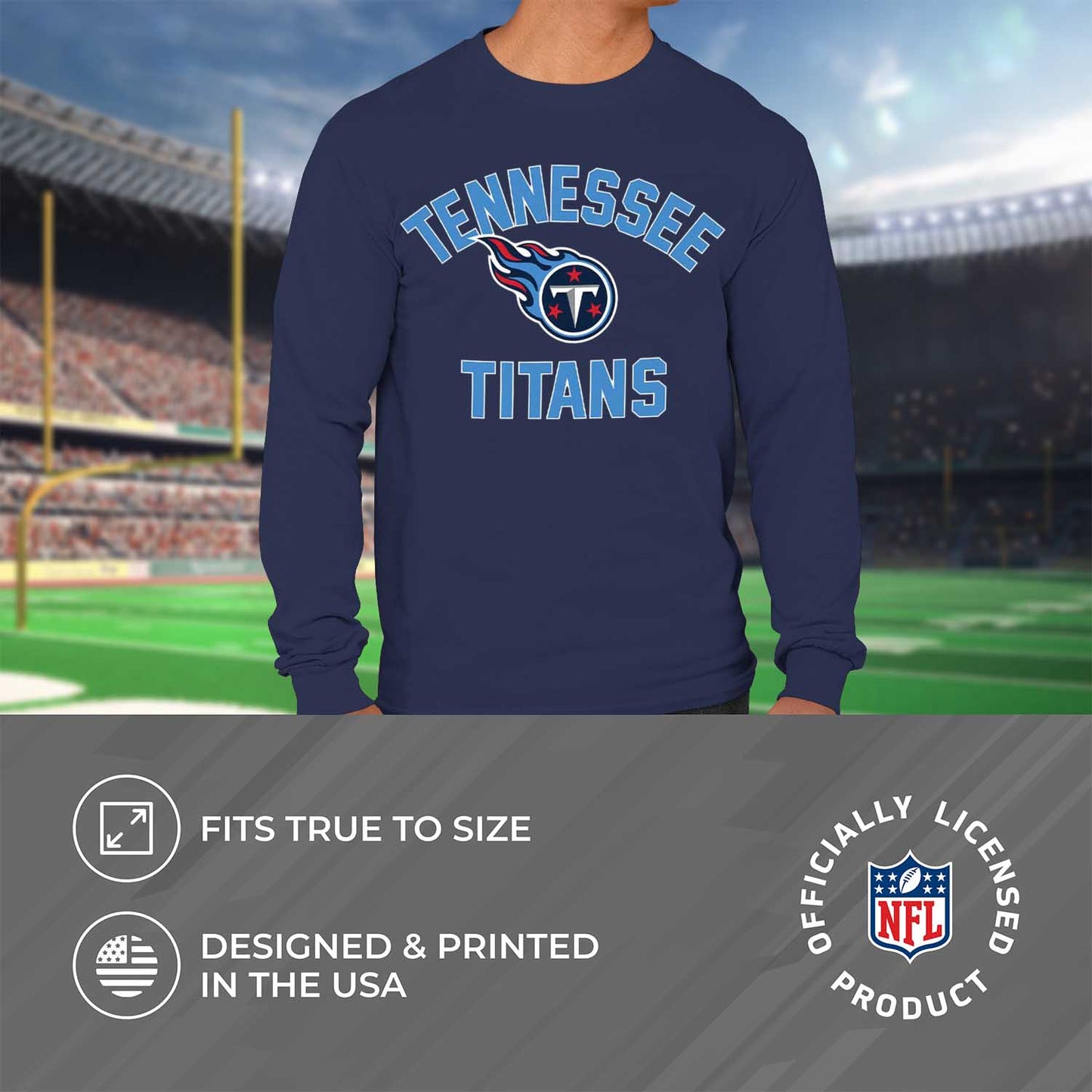 Tennessee Titans NFL Gameday Adult Long Sleeve Shirt - Navy