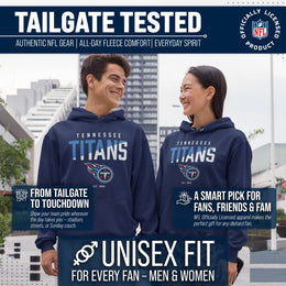 Tennessee Titans Adult NFL Diagonal Fade Fleece Hooded Sweatshirt - Navy