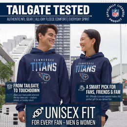 Tennessee Titans Adult NFL Diagonal Fade Fleece Hooded Sweatshirt - Navy