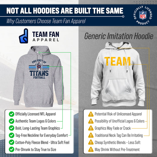 Tennessee Titans NFL Adult Property Of Hooded Sweatshirt - Sport Gray