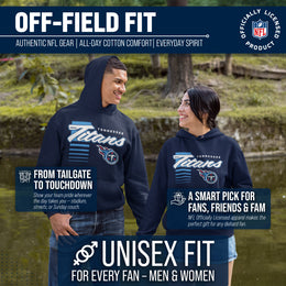 Tennessee Titans NFL Adult Unisex Retro Script Ultra Soft Fleece Hooded Sweatshirt - Navy