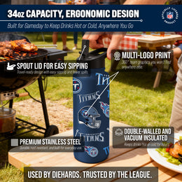 Tennessee Titans NFL 34Oz Native Quencher Water Bottle - Navy