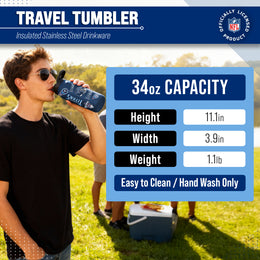 Tennessee Titans NFL 34Oz Native Quencher Water Bottle - Navy