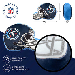 Tennessee Titans NFL Helmet Football Super Soft Plush Pillow - Navy