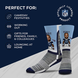 Tennessee Titans NFL Adult V Curve MVP Player Crew Socks - Light Blue #22