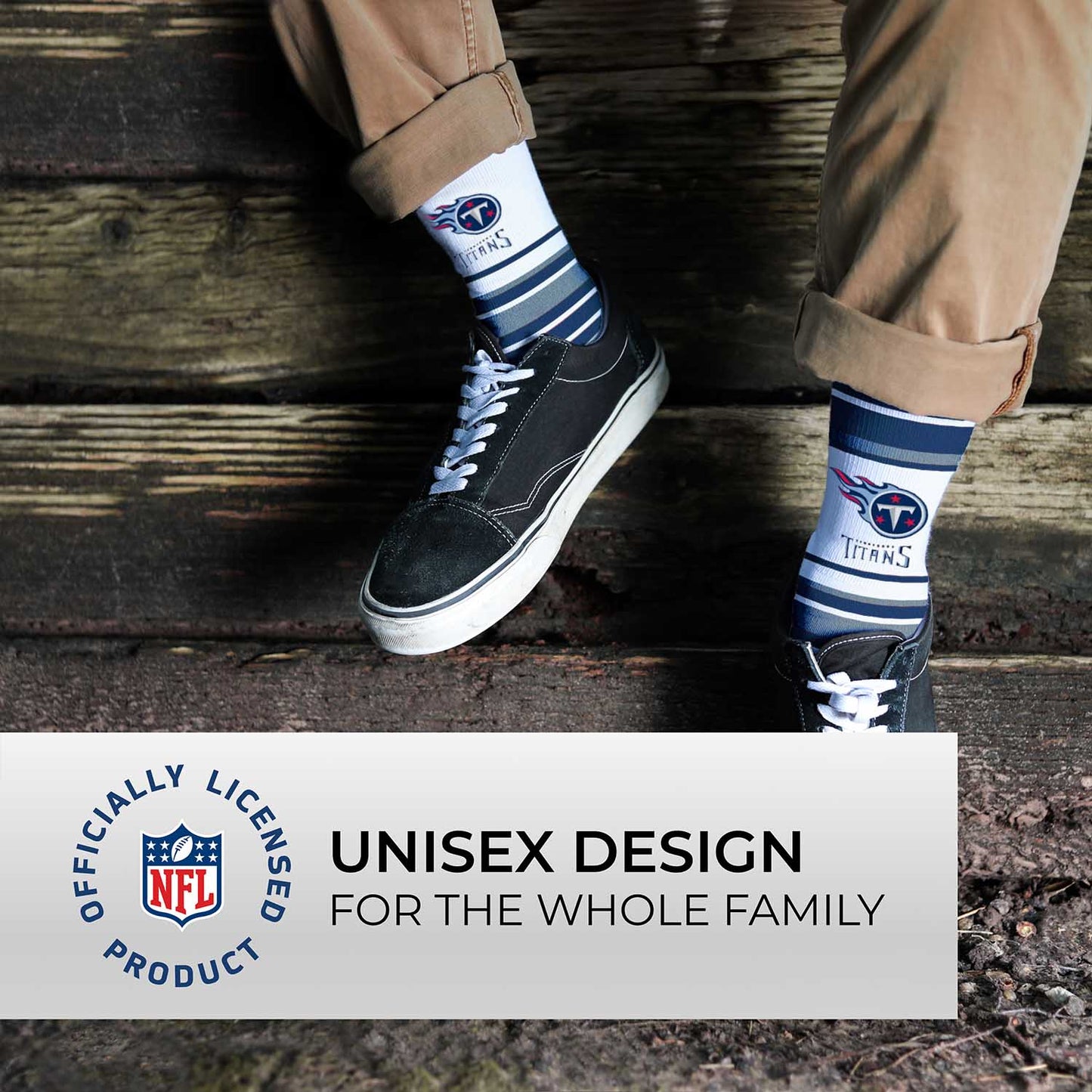 Tennessee Titans NFL Adult Striped Dress Socks - Navy