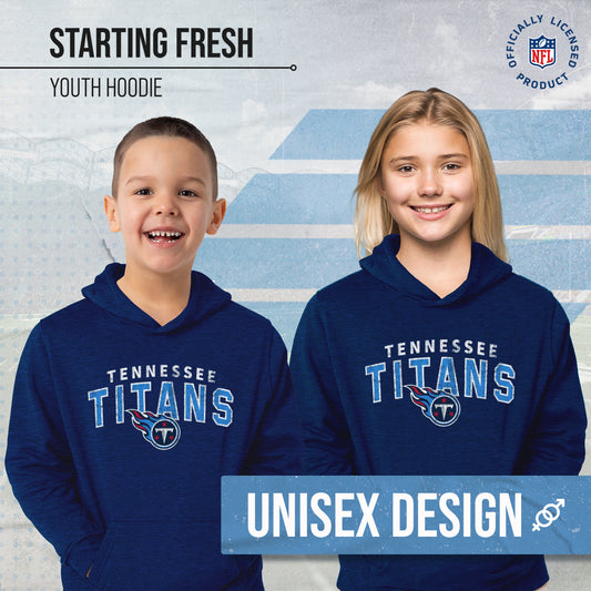 Tennessee Titans NFL Youth Starting Fresh Hoodie- Pro Football Sweatshirt for Boys and Girls - Navy