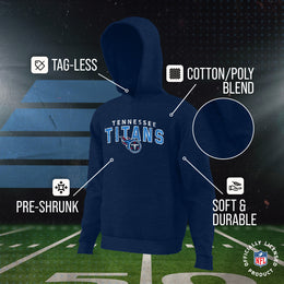 Tennessee Titans NFL Youth Starting Fresh Hoodie- Pro Football Sweatshirt for Boys and Girls - Navy