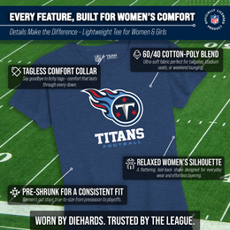 Tennessee Titans Women's NFL Ultimate Fan Logo Short Sleeve T-Shirt - Navy
