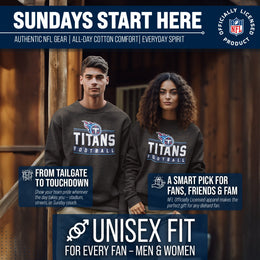 Tennessee Titans NFL Adult True Fan Crewneck Sweatshirt - Charcoal