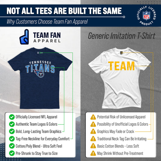 Tennessee Titans NFL Starting Fresh Short Sleeve Heather T-Shirt - Navy