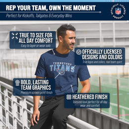 Tennessee Titans NFL Starting Fresh Short Sleeve Heather T-Shirt - Navy