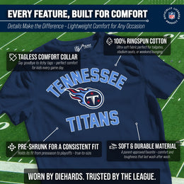 Tennessee Titans NFL Youth Gameday Football T-Shirt - Navy