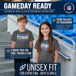Tennessee Titans NFL Youth Short Sleeve Charcoal T Shirt - Charcoal