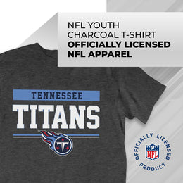 Tennessee Titans NFL Youth Short Sleeve Charcoal T Shirt - Charcoal