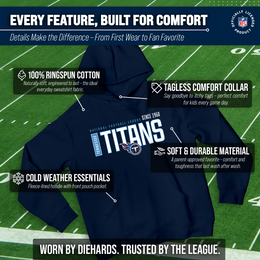 Tennessee Titans NFL Youth Modern Endzone Football Fleece Hooded Sweatshirt - Navy