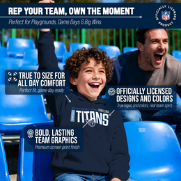 Tennessee Titans NFL Youth Modern Endzone Football Fleece Hooded Sweatshirt - Navy