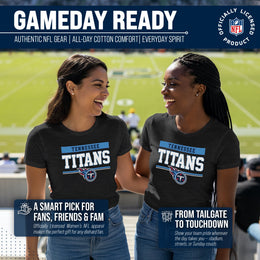 Tennessee Titans NFL Women's Team Block Charcoal Tagless T-Shirt - Charcoal