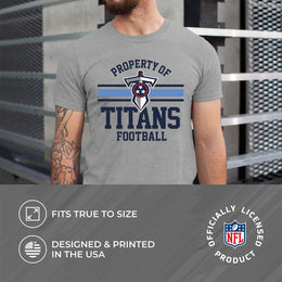 Tennessee Titans NFL Adult Property Of T-Shirt - Sport Gray
