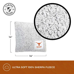 Texas Longhorns Two Tone Sherpa Throw Pillow - Team Color