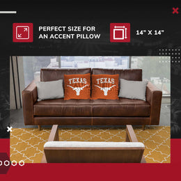 Texas Longhorns NCAA Decorative Pillow - Texas Orange