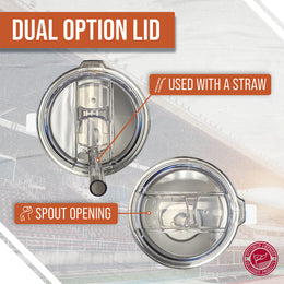 Texas Longhorns NCAA Stainless Steel 20oz Roadie With Handle & Dual Option Lid With Straw - White