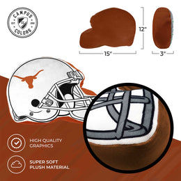 Texas Longhorns NCAA Helmet Super Soft Football Pillow - White