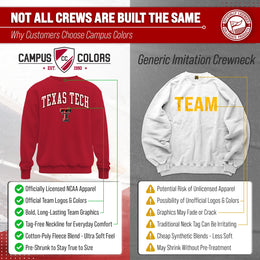 Texas Tech Red Raiders Adult Arch & Logo Soft Style Gameday Crewneck Sweatshirt - Red