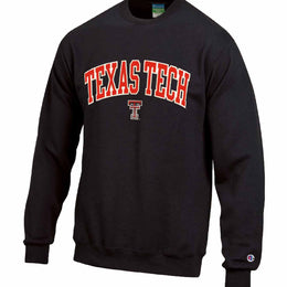 Texas Tech Red Raiders Adult Tackle Twill Crewneck - Black