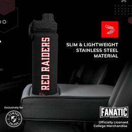 Texas Tech Red Raiders NCAA Stainless Steel Water Bottle - Black