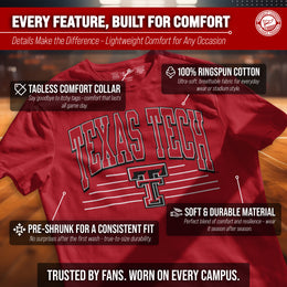 Texas Tech Red Raiders NCAA Adult Unisex Overtime Classics T-Shirt - Red