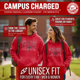 Texas Tech Red Raiders NCAA Adult Unisex Overtime Classics Hooded Fleece Sweatshirt - Red