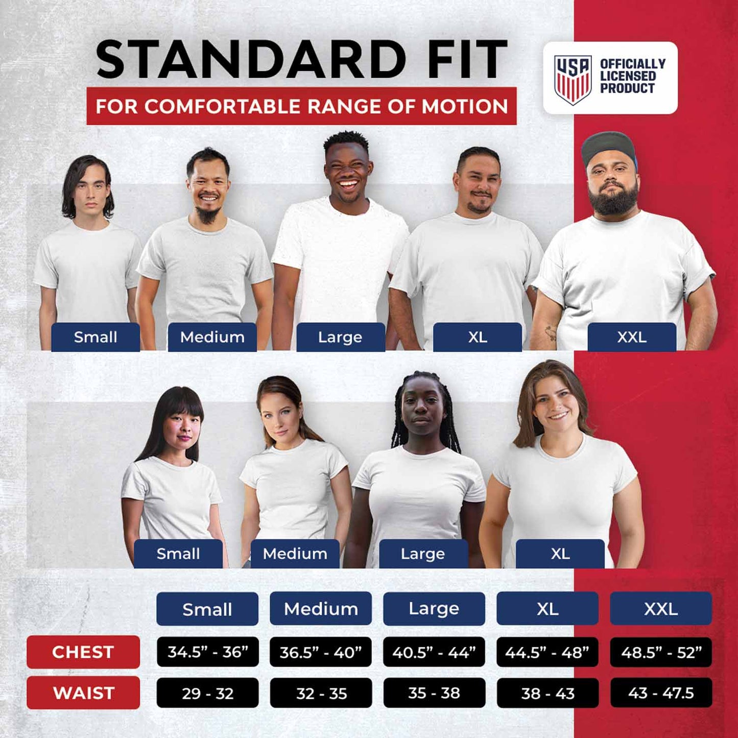 USA National Team The Victory Officially Licensed Unisex Adult US National Soccer Team One Nation One Team Slogan Short Sleeve T-Shirt - Navy