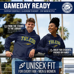 Toledo Rockets Adult Arch & Logo Soft Style Gameday Hooded Sweatshirt - Navy