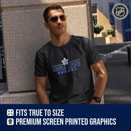 Toronto Maple Leafs Adult NHL Heather Charcoal True Fan Hockey T-Shirt - Charcoal