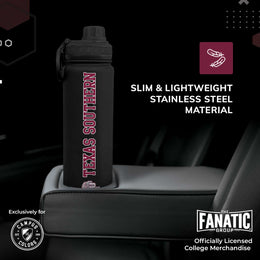 Texas Southern University NCAA Stainless Steel Water Bottle - Black