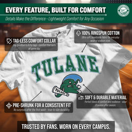 Tulane Green Wave NCAA Adult Gameday Cotton T-Shirt - White