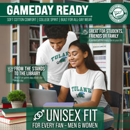 Tulane Green Wave NCAA Adult Gameday Cotton T-Shirt - White