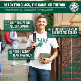 Tulane Green Wave NCAA Adult Gameday Cotton T-Shirt - White