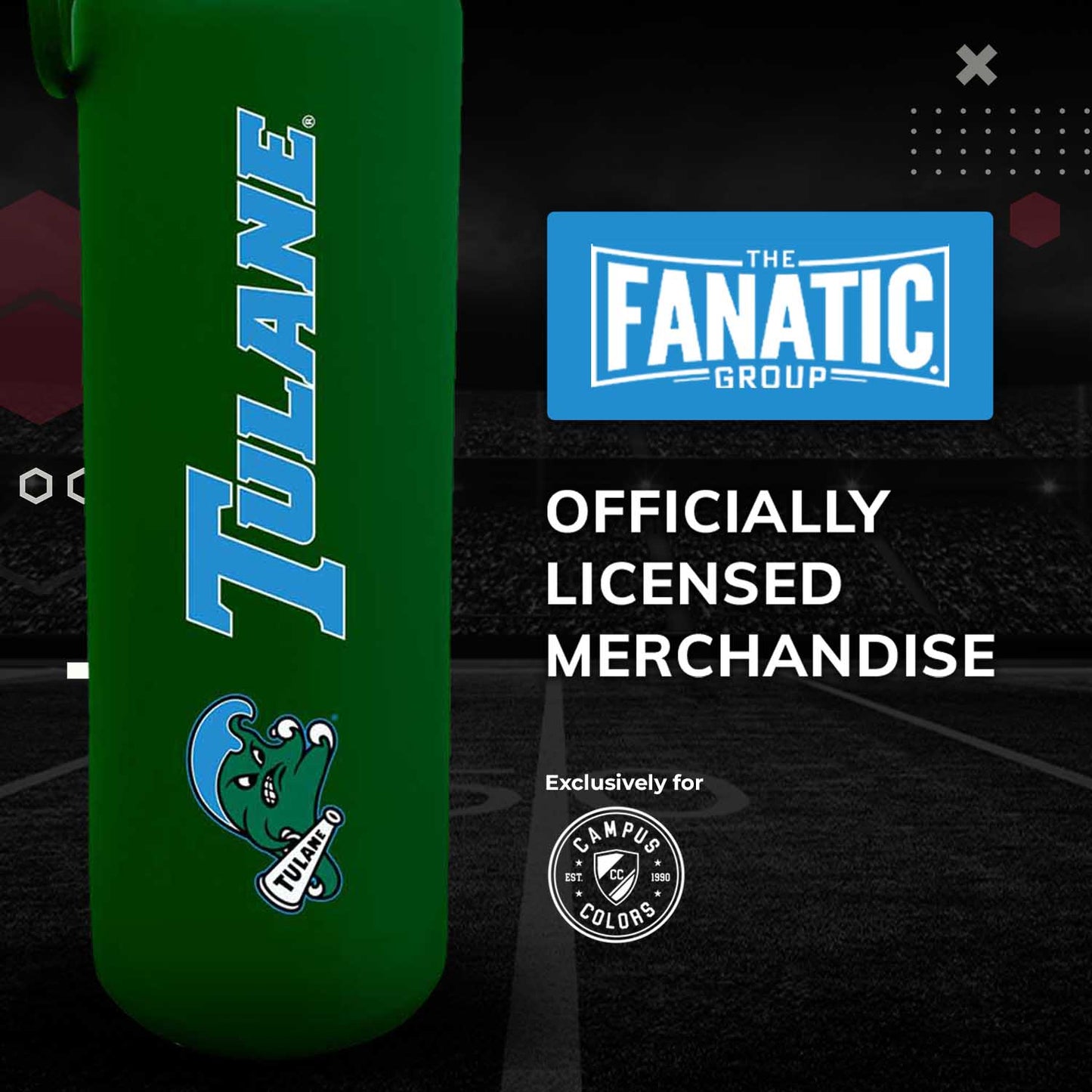 Tulane Green Wave NCAA Stainless Steel Water Bottle - Green