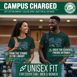 Tulane Green Wave NCAA Adult Unisex Overtime Classics T-Shirt - Forest Green