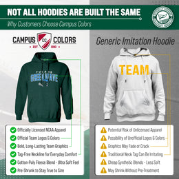 Tulane Green Wave NCAA Adult Unisex Starting Fresh Heathered Hooded Fleece Sweatshirt - Forest Green Heather